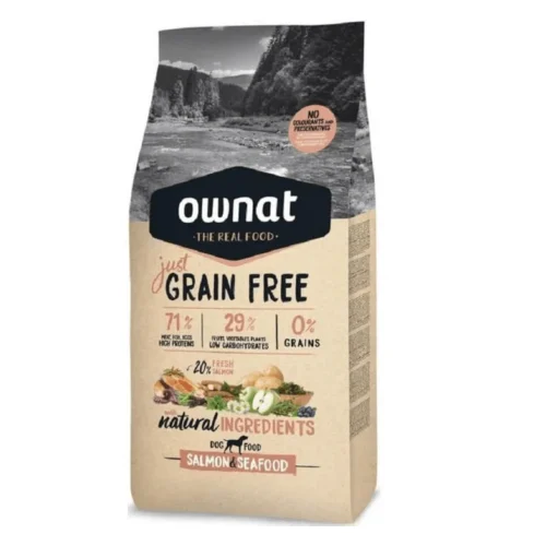 Croquettes chien saumon et fruits de mer Ownat 14 kg