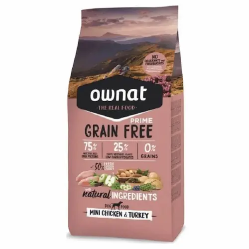 croquettes pour chien mini Ownat Prime 3 kg