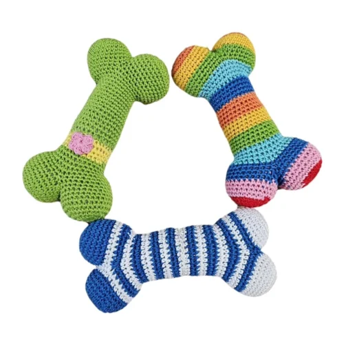 Os en crochet tricoté à la main pour chien Bubimex
