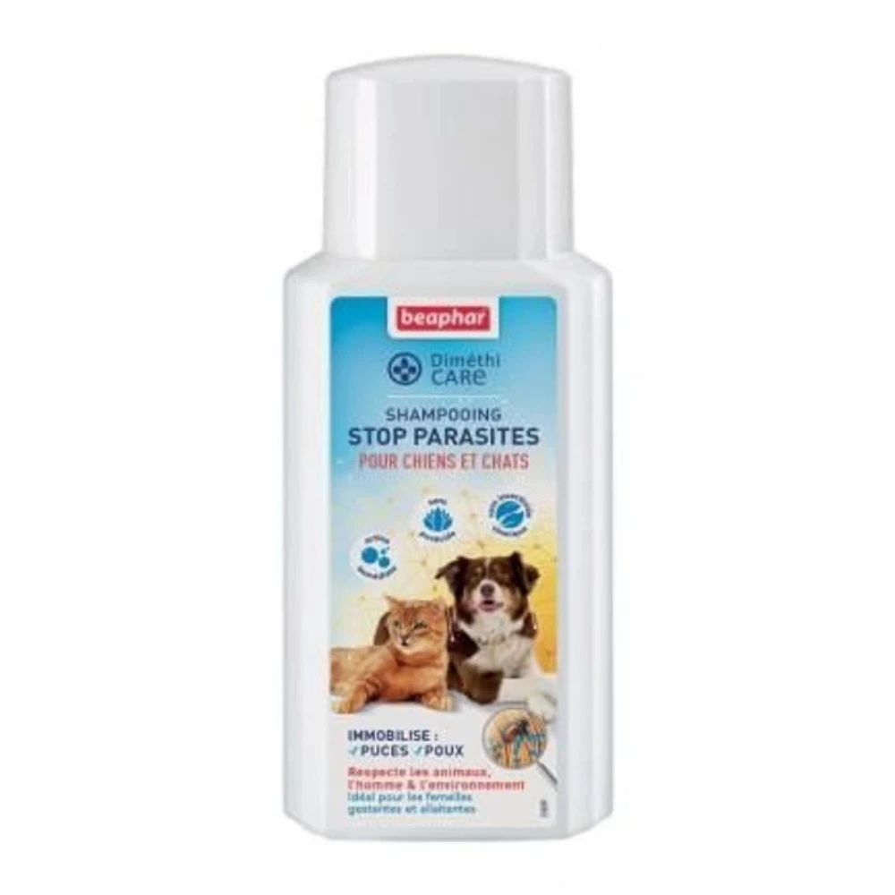 shampoing antiparasitaire chien chat DimethiCARE 200 ml