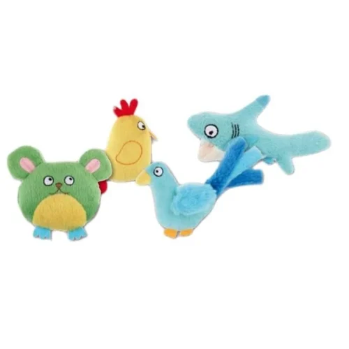 Peluche à l’herbe à chat Bubimex oiseau bleu