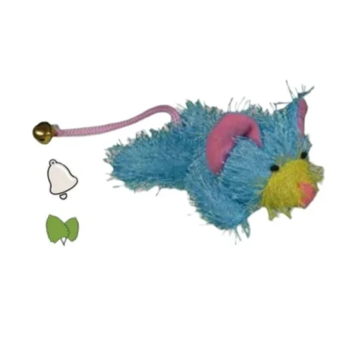 jouet chat peluche herbe à chat rose