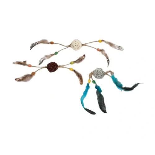 Balle avec plume pour chat Bubimex