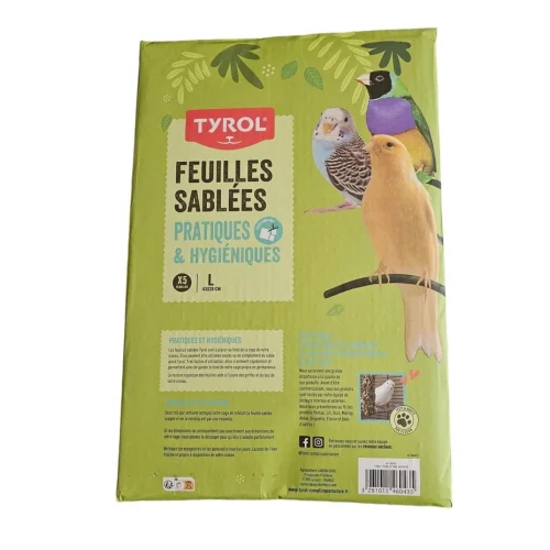 Feuilles sablées pour oiseaux Tyrol lot de 5