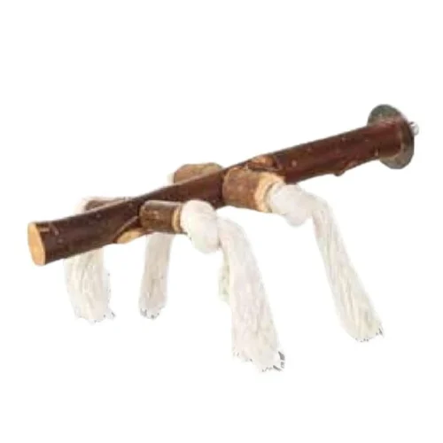 perchoir avec corde pour oiseaux