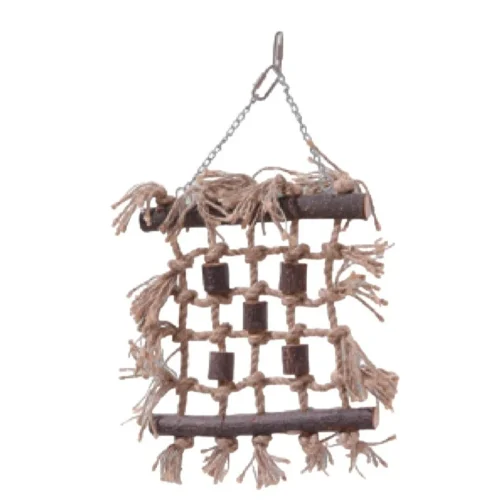 Filet d’escalade en jute pour oiseaux