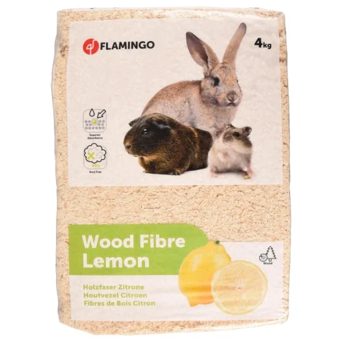 Litière fibre de bois citron pour rongeurs