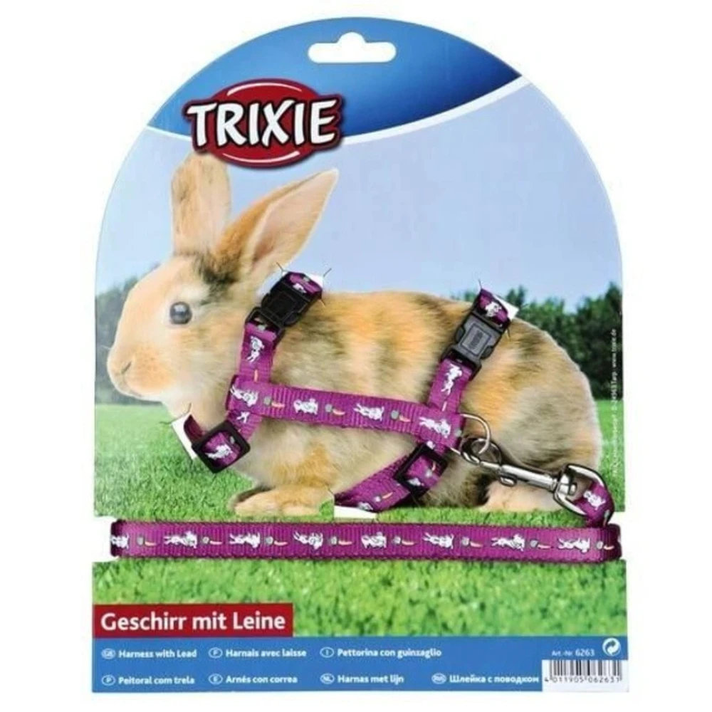 harnais petit lapin avec laisse Trixie