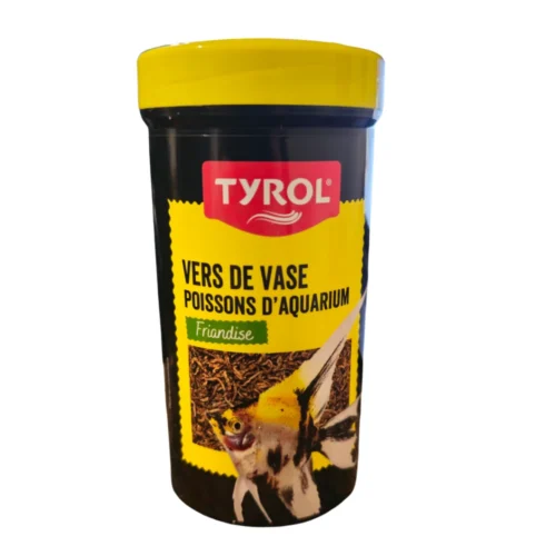 Vers de vase Tyrol 250 ml – Nourriture naturelle riche en protéines pour poissons d’aquarium