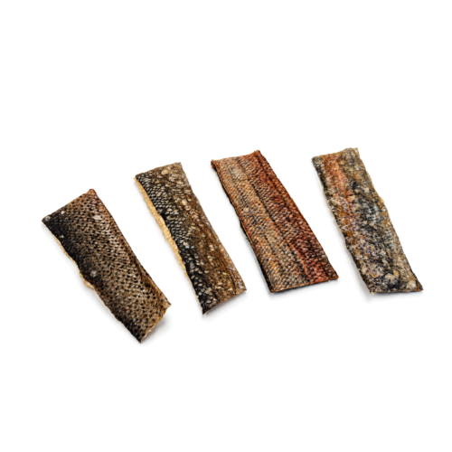 Lanières de peau de saumon pour chien – Friandise naturelle à mâcher