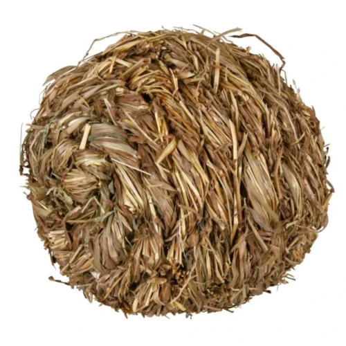 Balle en herbe Trixie 6 cm / 10 cm – Jouet naturel pour lapins et rongeurs