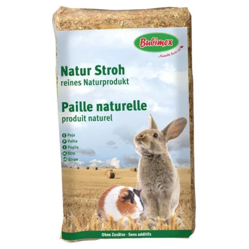 Paille naturelle Bubimex 30L – Litière et couchage pour lapins et rongeurs